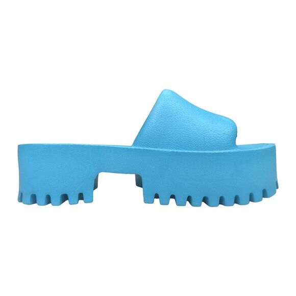 Jeffrey Campbell Bae Platform Slide Sandals - Blue - Size 8 (EU39) - Picture 1 of 8